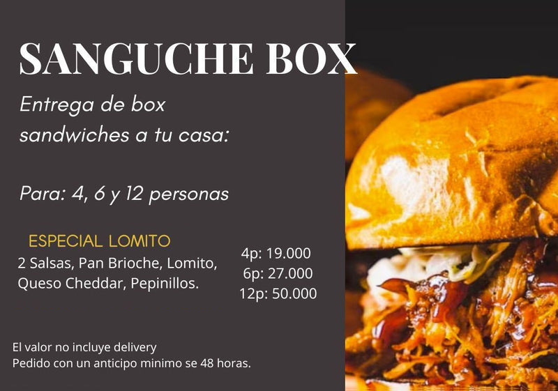 Sanguche BOX  Especial Lomito