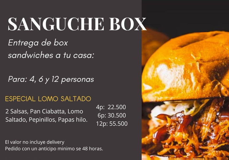 Sanguche BOX  Especial Lomo Saltado